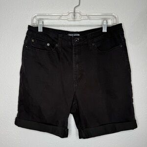 DKNY Women’s Black Denim Cuffed Shorts Size 8